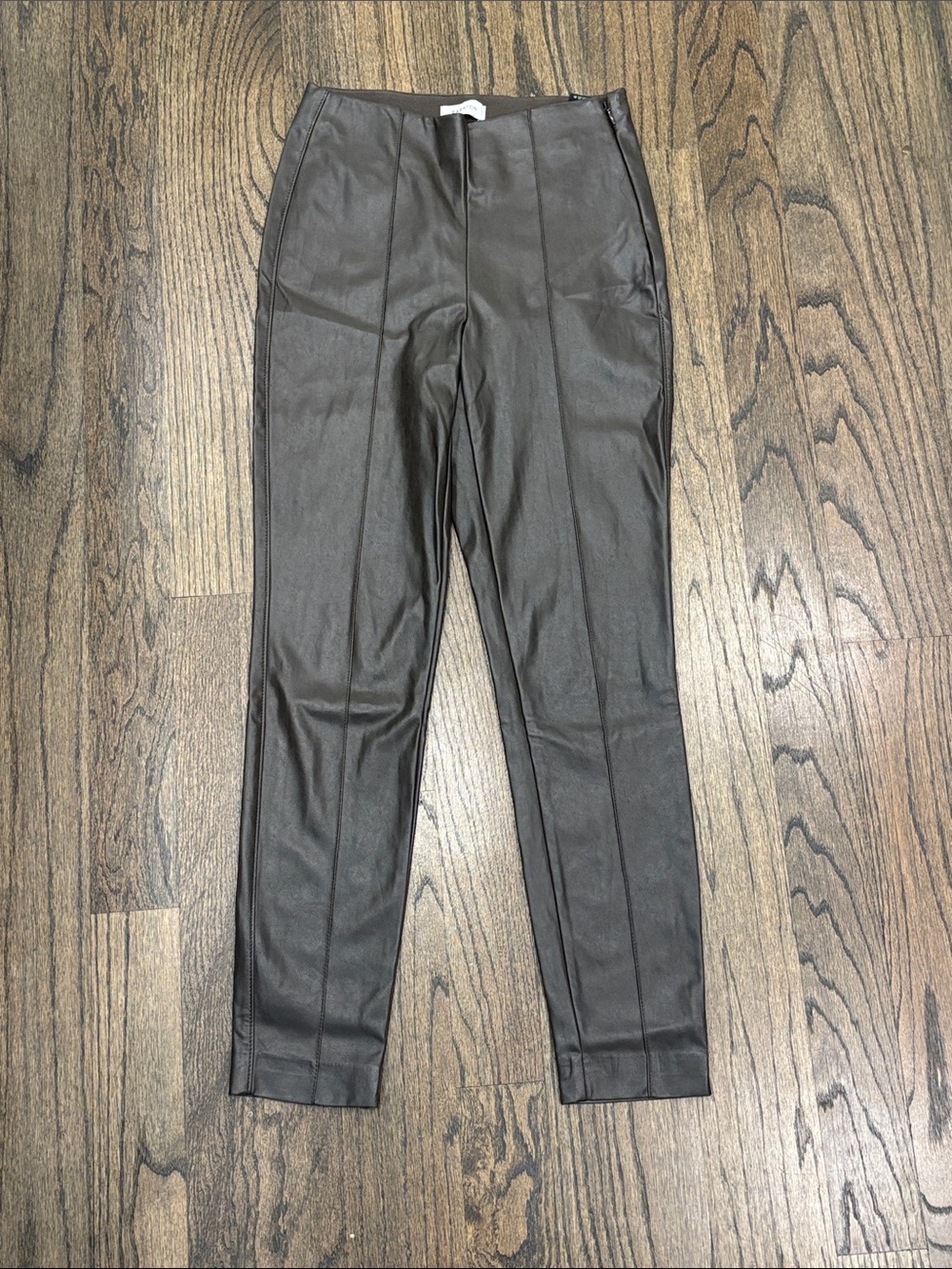 Babaton Brown Faux Leather Pants